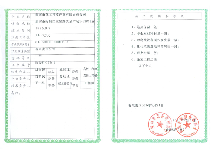 資質(zhì)證書